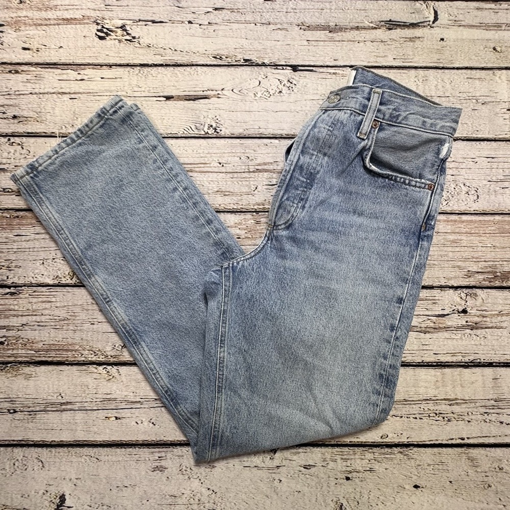 Agolde 90s High Rise Straight Leg Denim Blue Jeans Womens 26 A069D 1141